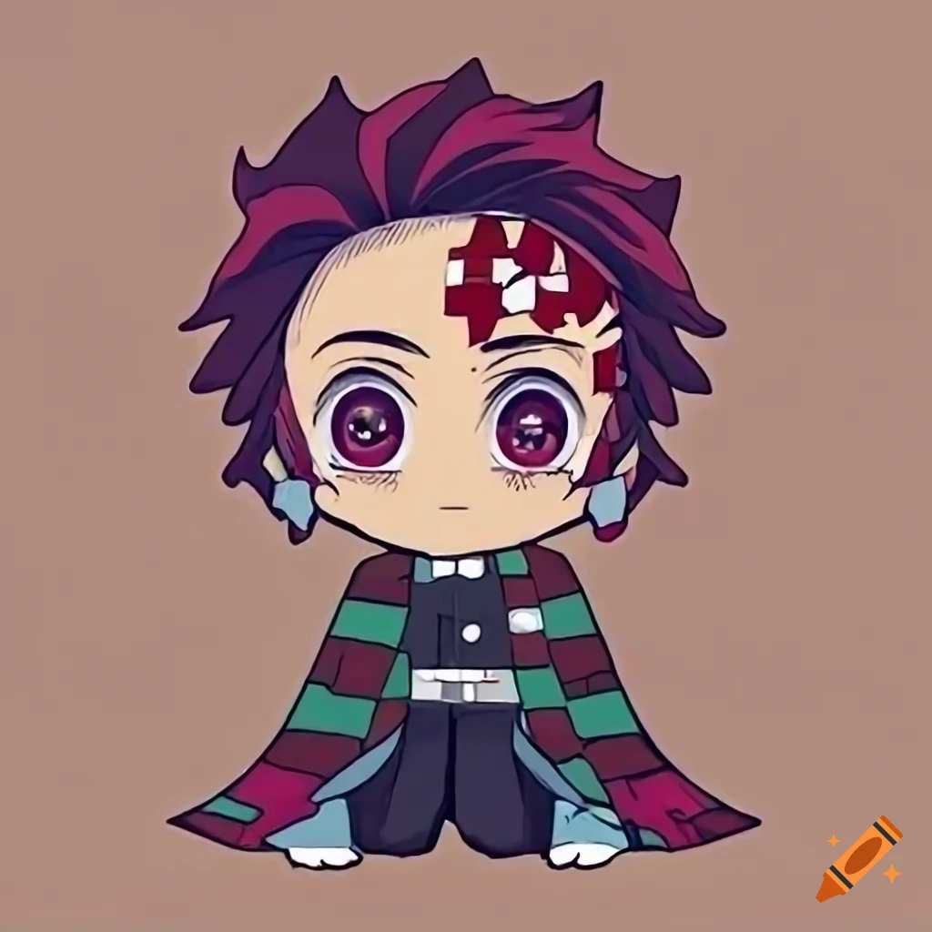 Chibi version of Demon Slayer's Tanjiro Kamado character