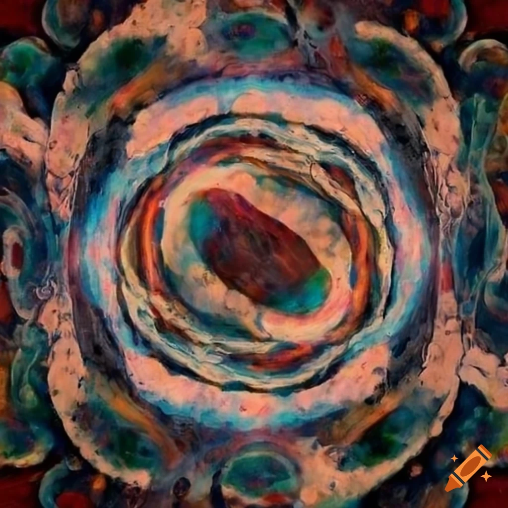 Painting of interconnected hands forming a unity circle