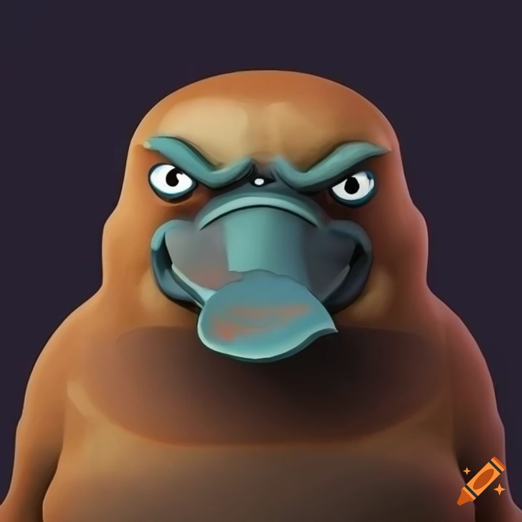 Angry platypus on Craiyon