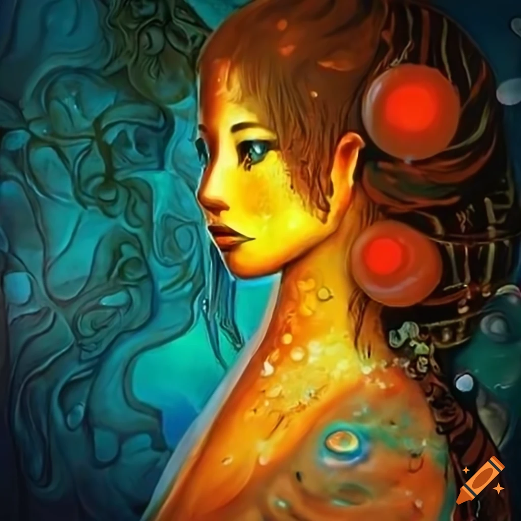 Poetic bathroom stall art with swirling bubbles and hints of fantasy on ...