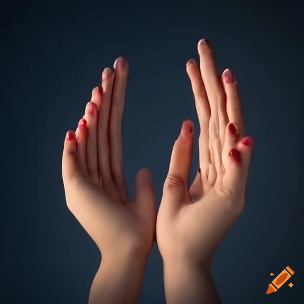 Hands joined in prayer in an iconic sacred scene