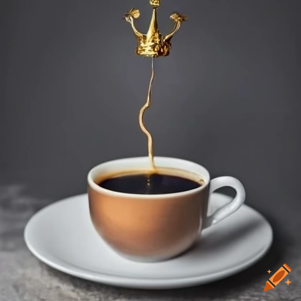 Coffee cup with a crown