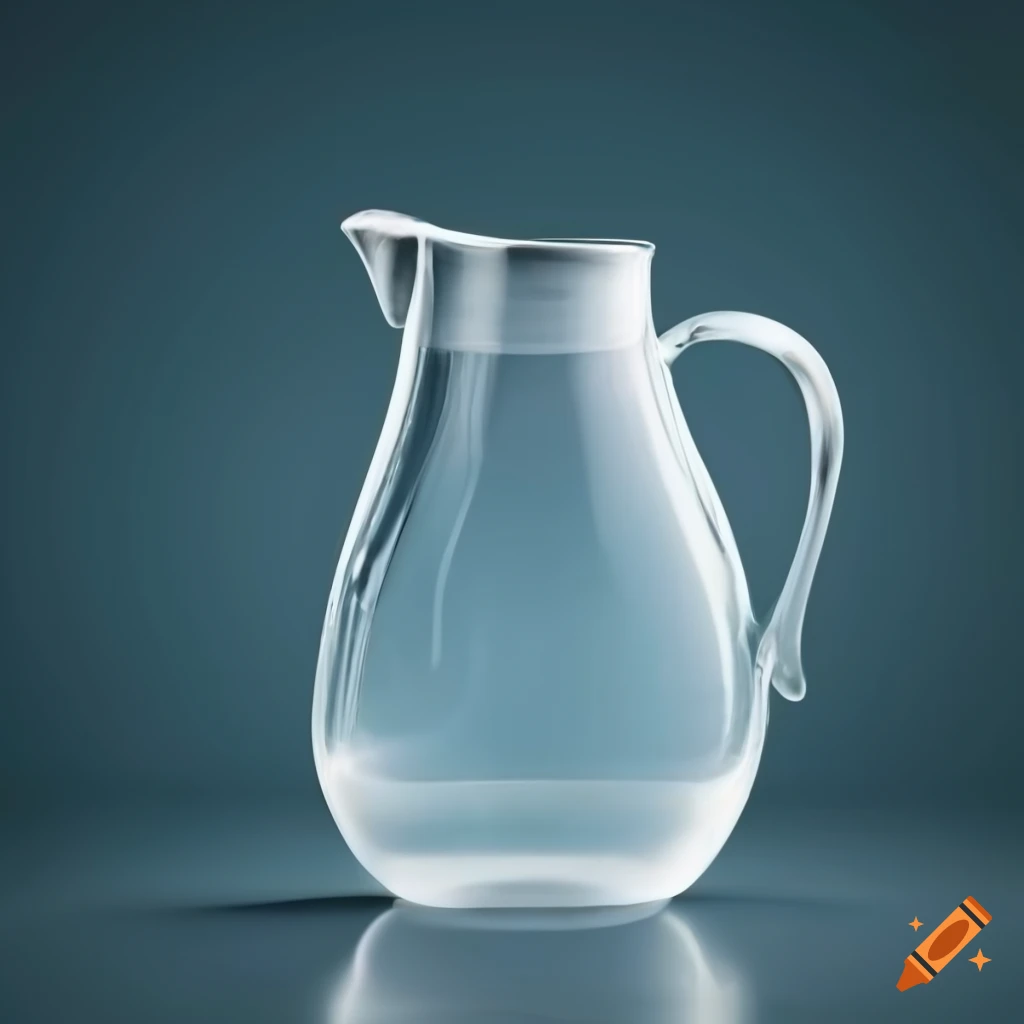 Water pitcher on a white background