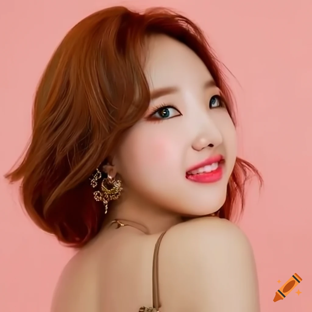 Twice Nayeon with caramel hair color