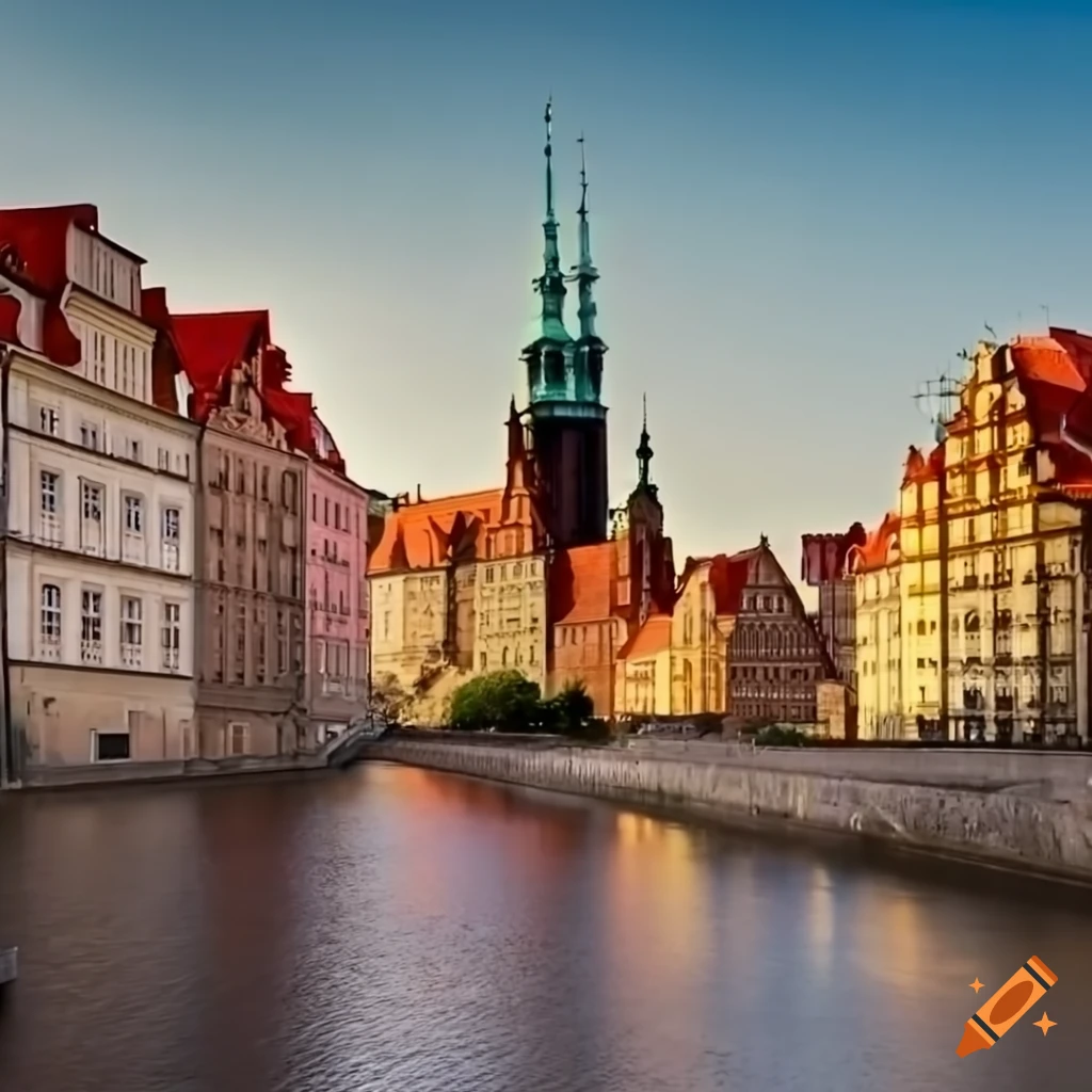 Wroclaw tourist postcard panorama captured in HD with Canon 5D