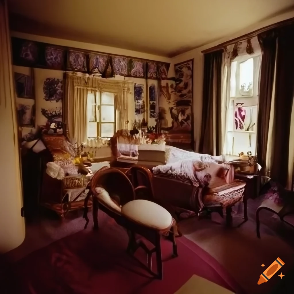 Nicely Decorated Bedroom In The Prisoner Tv Series From The 1960s In nicely-decorated-bedroom-in-the-prisoner-tv-series-from-the-1960s-in