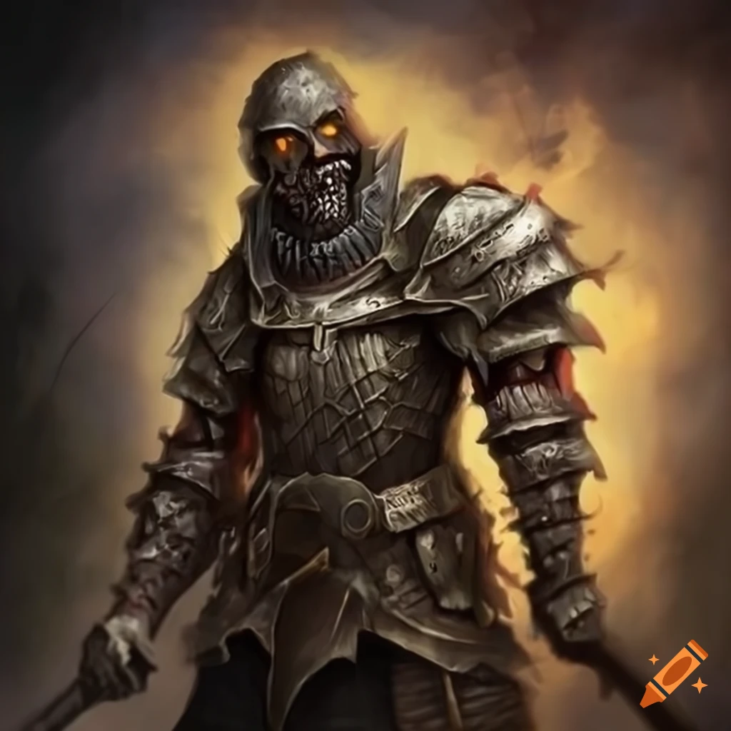 Fantasy world with a zombie knight