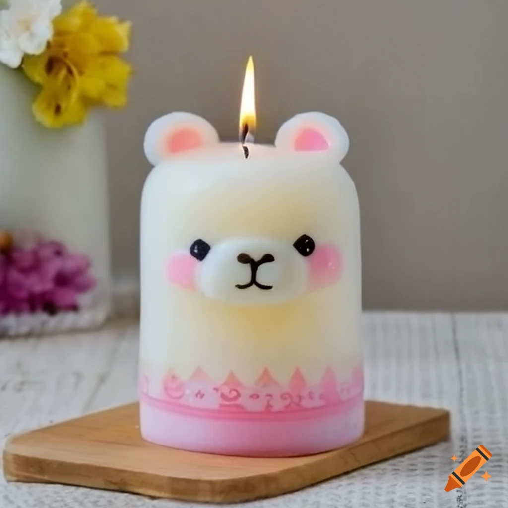 Kawaii bear candle
