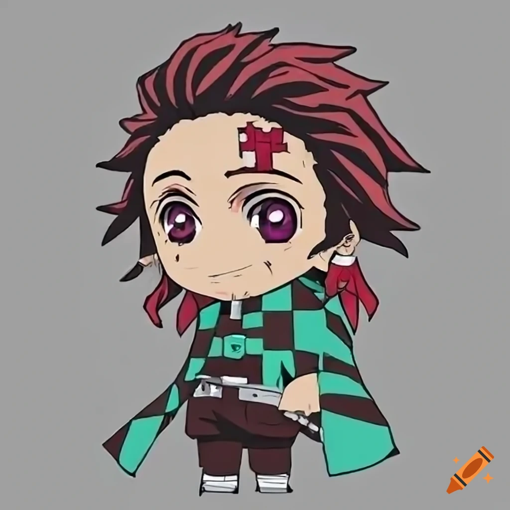 Chibi version of Demon Slayer's Tanjiro Kamado character