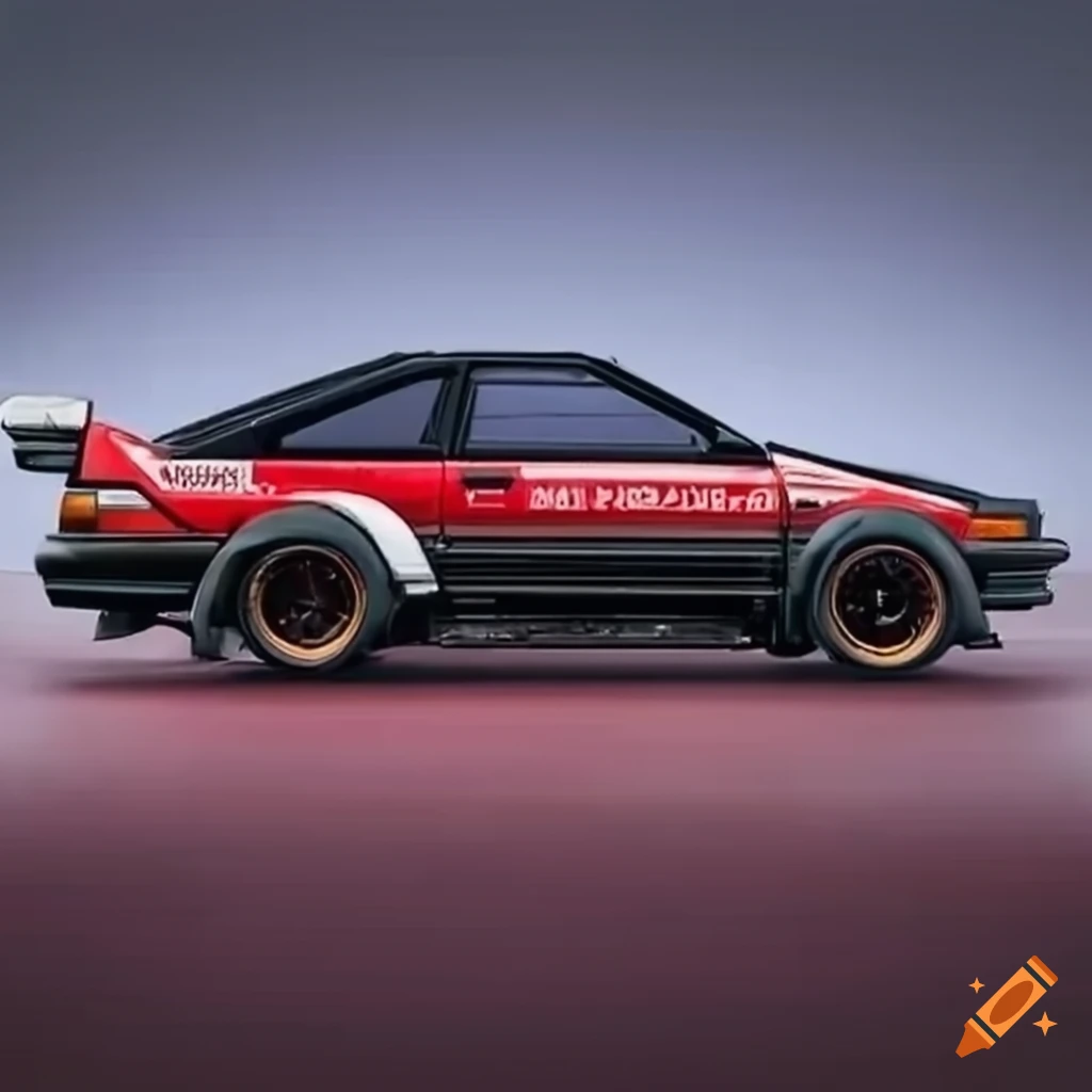 2024 Toyota Sprinter Trueno AE86 Pikes Peak Special side view on Craiyon