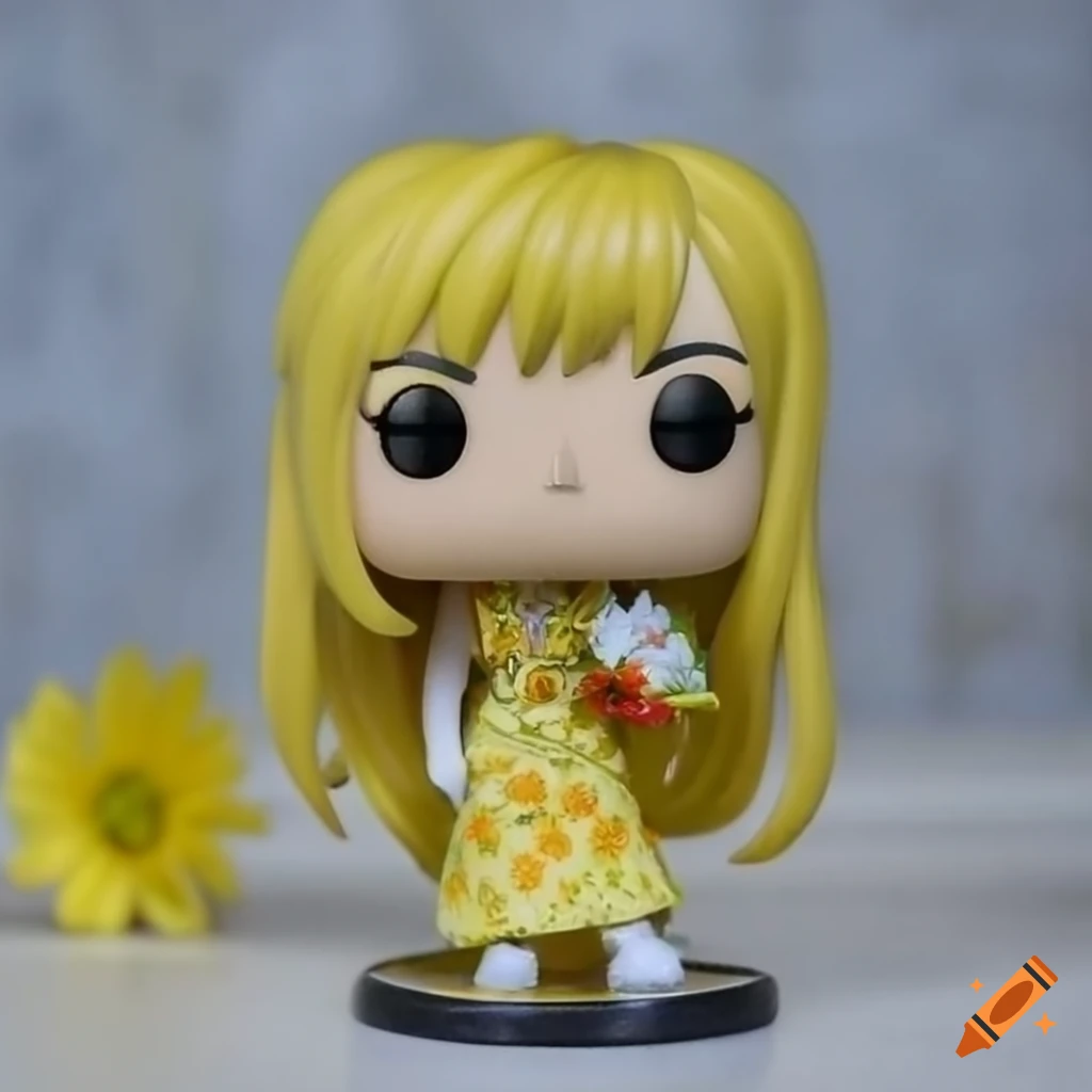 Epic anime action Funko pop with queen of yellow flowers design
