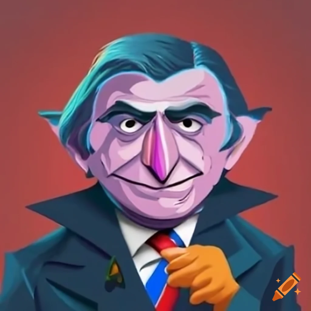 Humorous juxtaposition of donald trump and the count from sesame street
