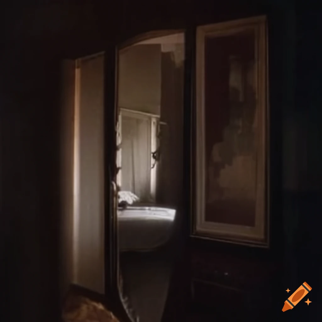 Vintage room with a mirror