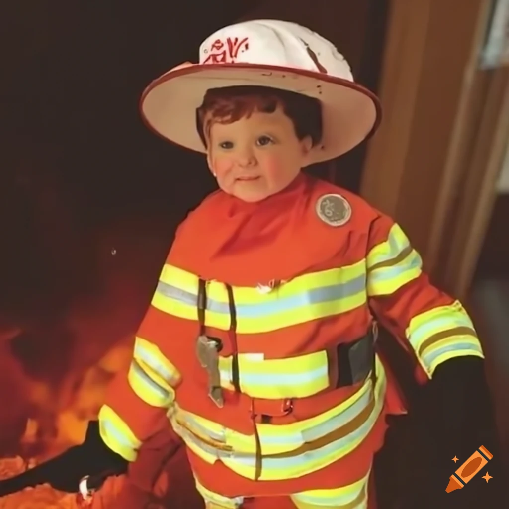 Adorable crowd dressed as firemen, pilots, chefs, and farmers