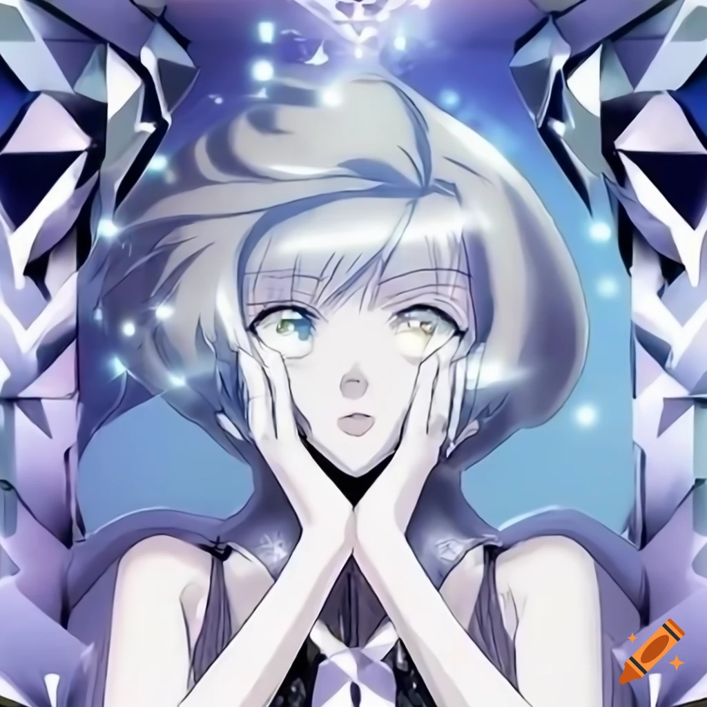 Shiny 3D white diamond anime 2000s wallpaper