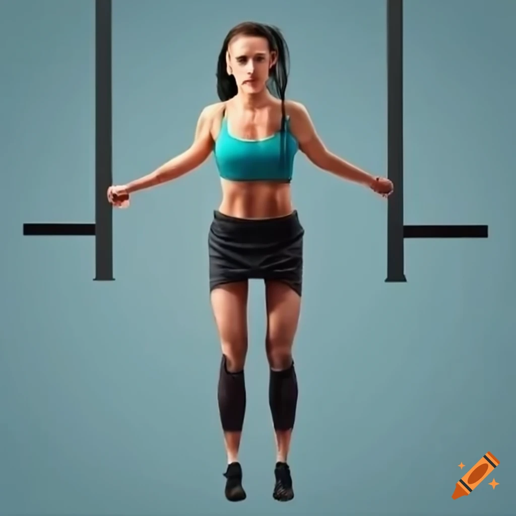 Woman doing pull-up exercise