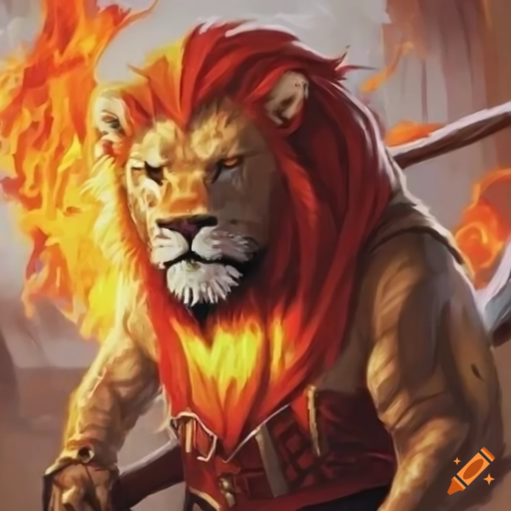Teferi's Firemaster lion citizen MTG art