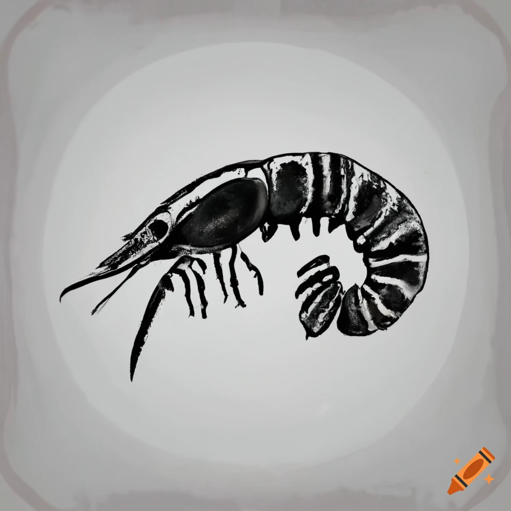 Shrimp in 'p' shape