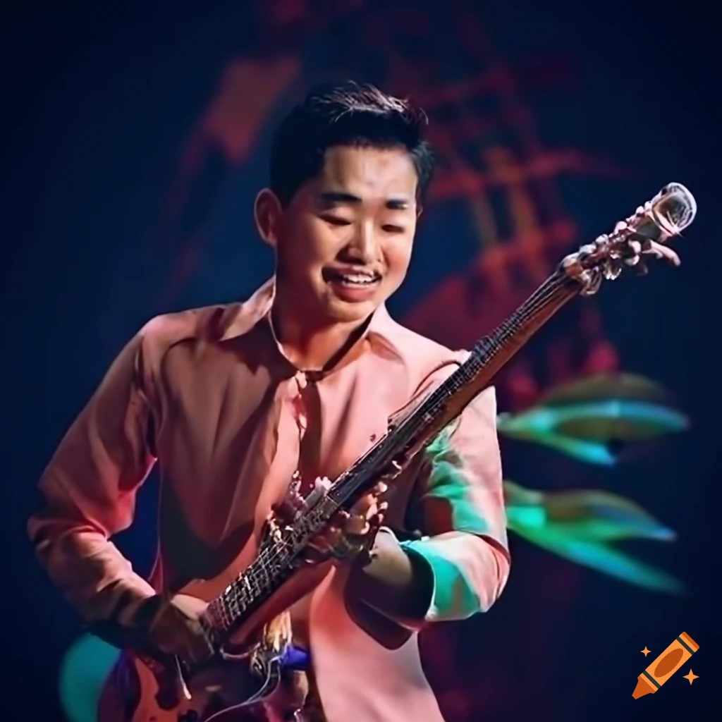 Dynamic jazz band performing in the summer on Craiyon