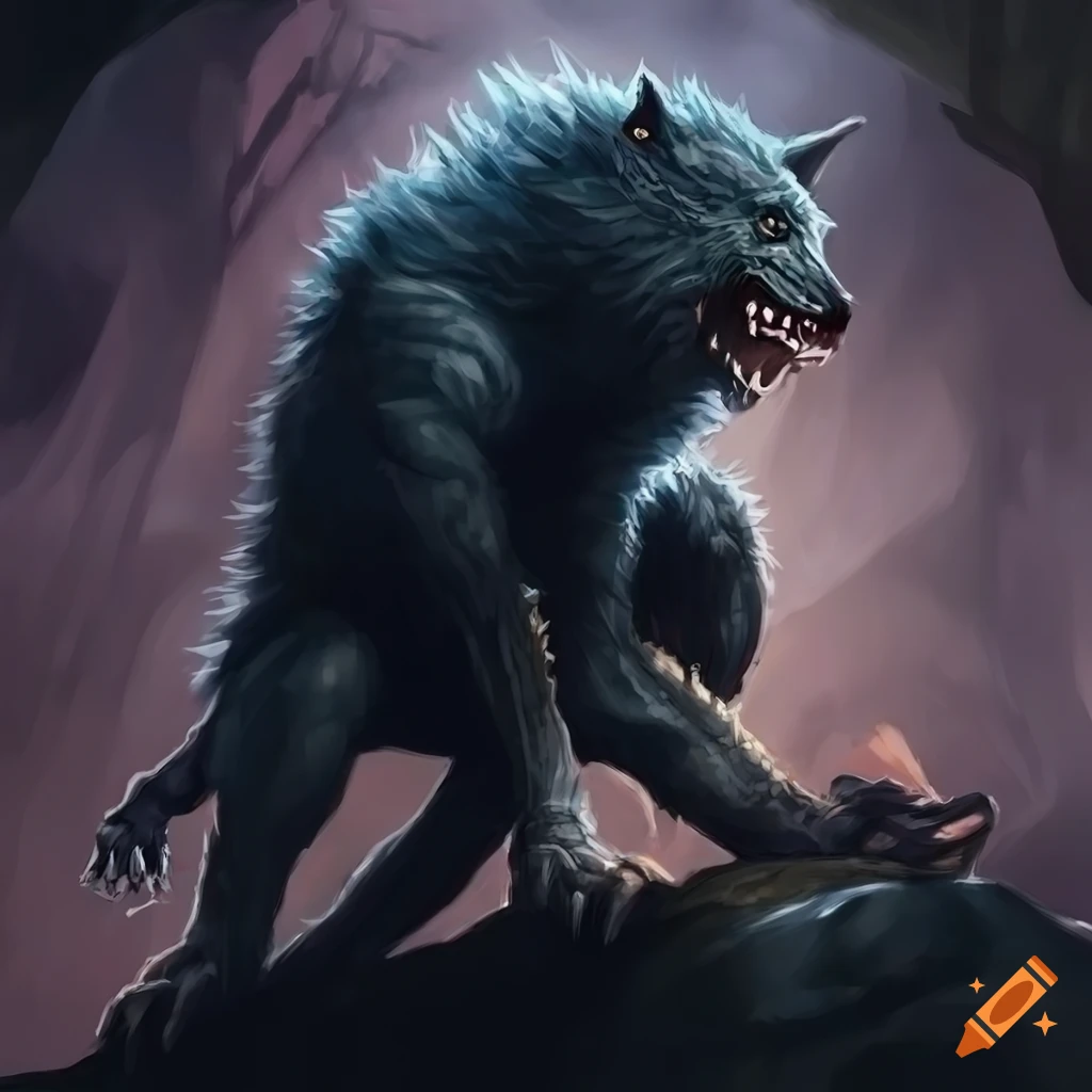 Werewolf magic the gathering art by Tyxatahi Deyend