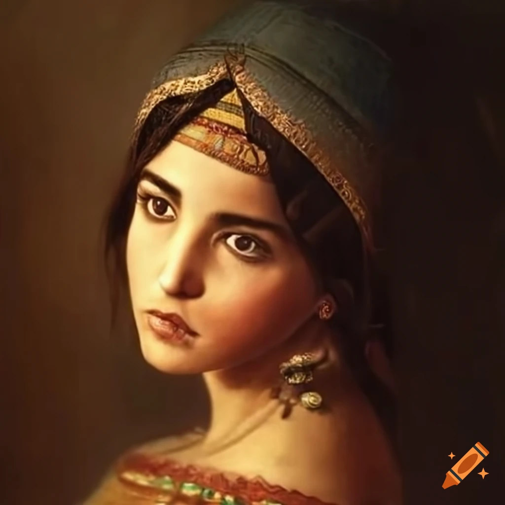 Iranian girl in Sassanid period attire