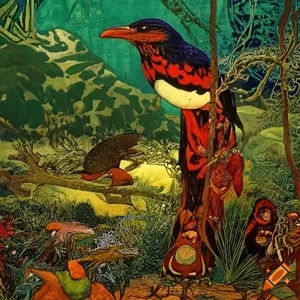 Celtic and native Salish designs with Seahawks, ravens, fish, and forest animals by various illustrators