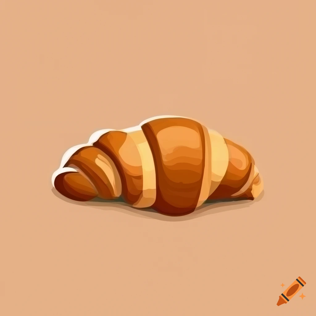 Croissant in a simple clipart style