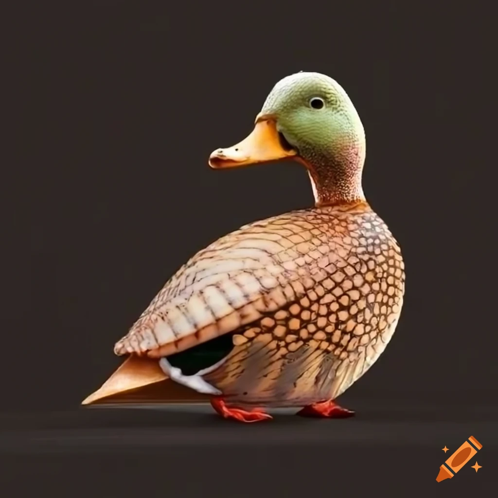 Duck with armadillo shell