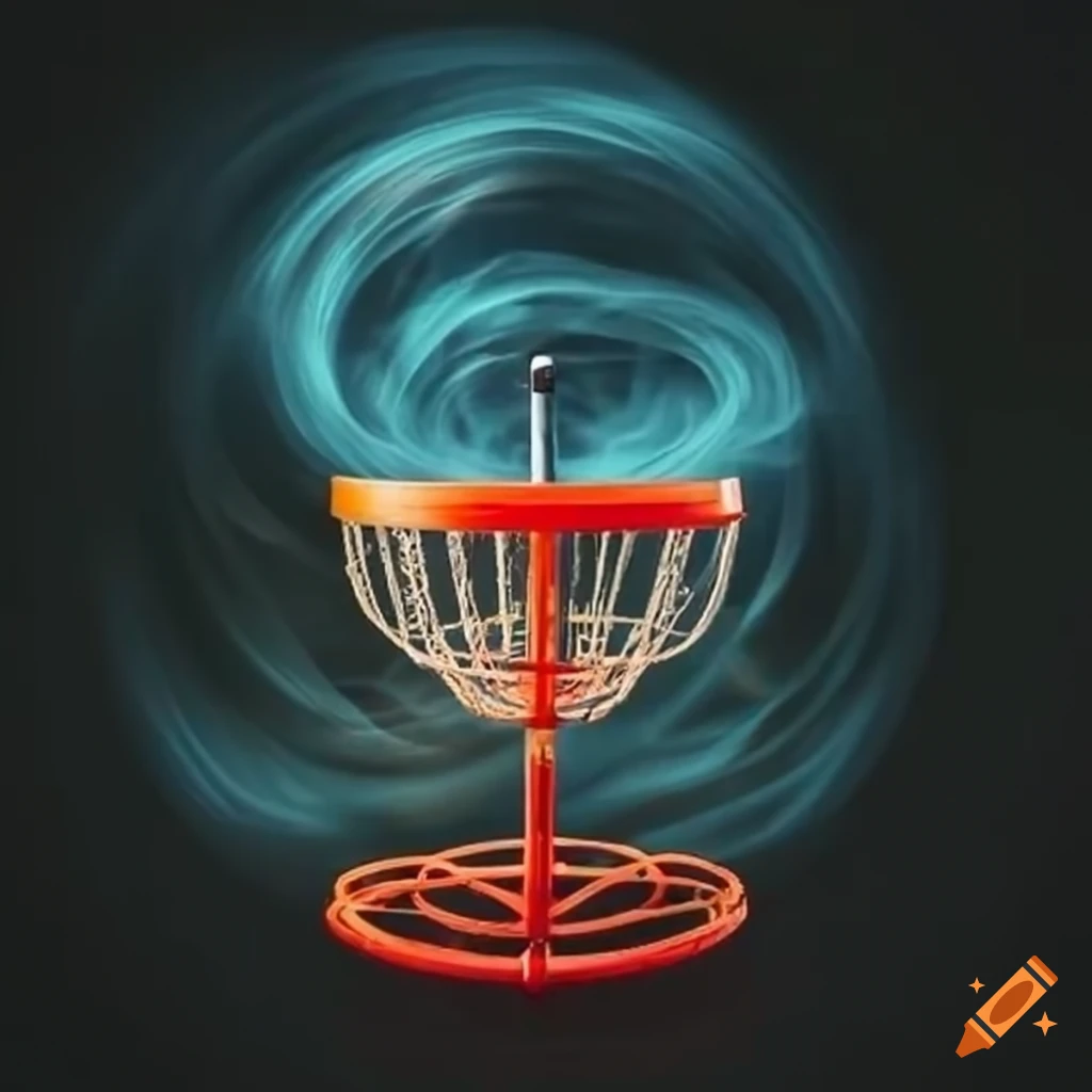 Disc golf basket in a tornado wind gust