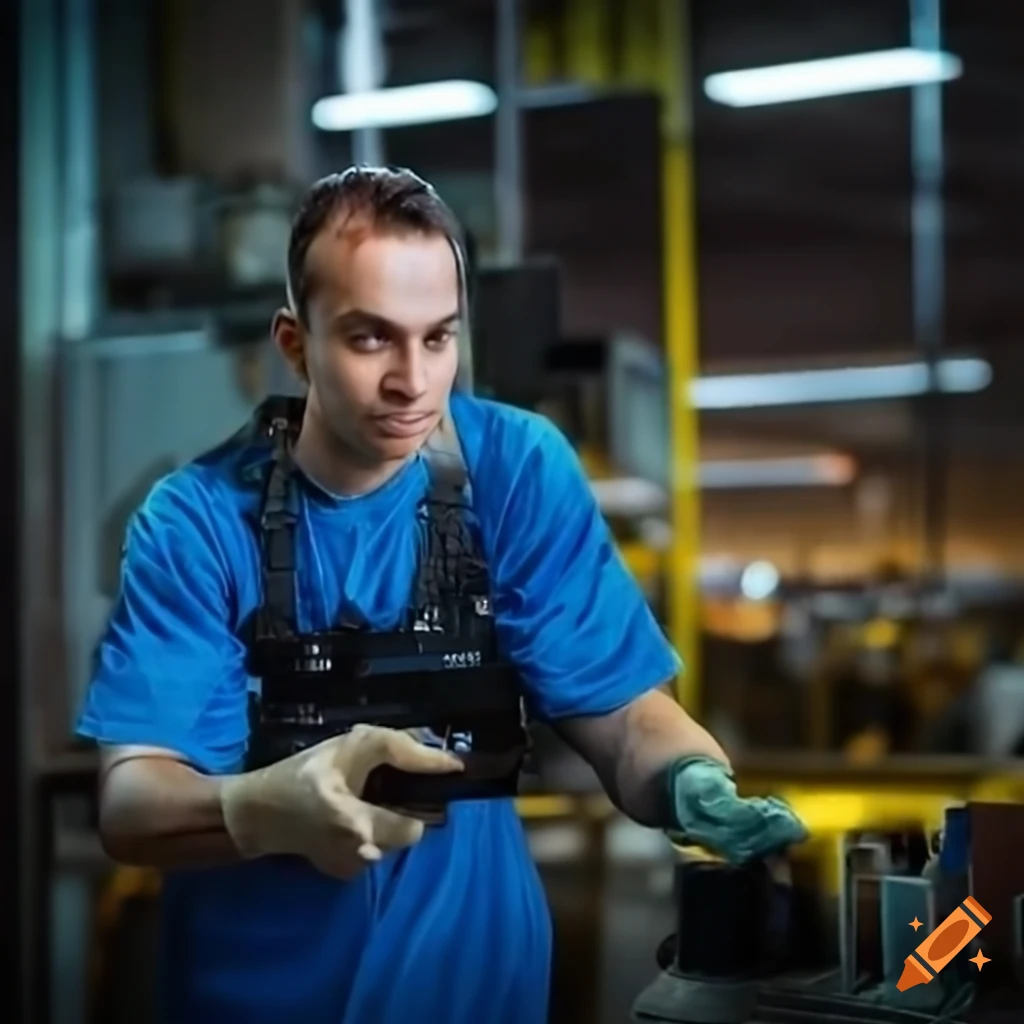 Worker in a factory