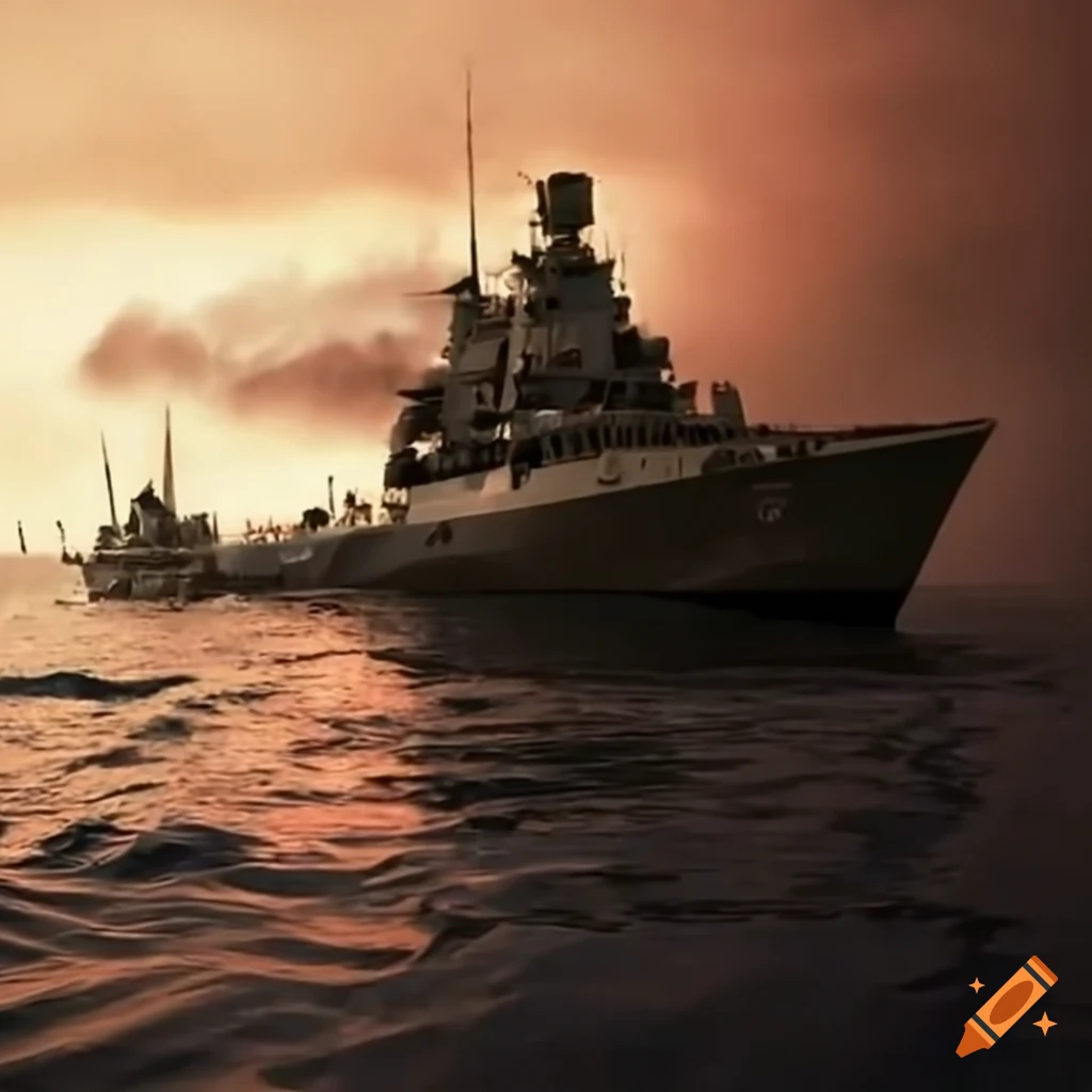 Military naval battle training in Egypt