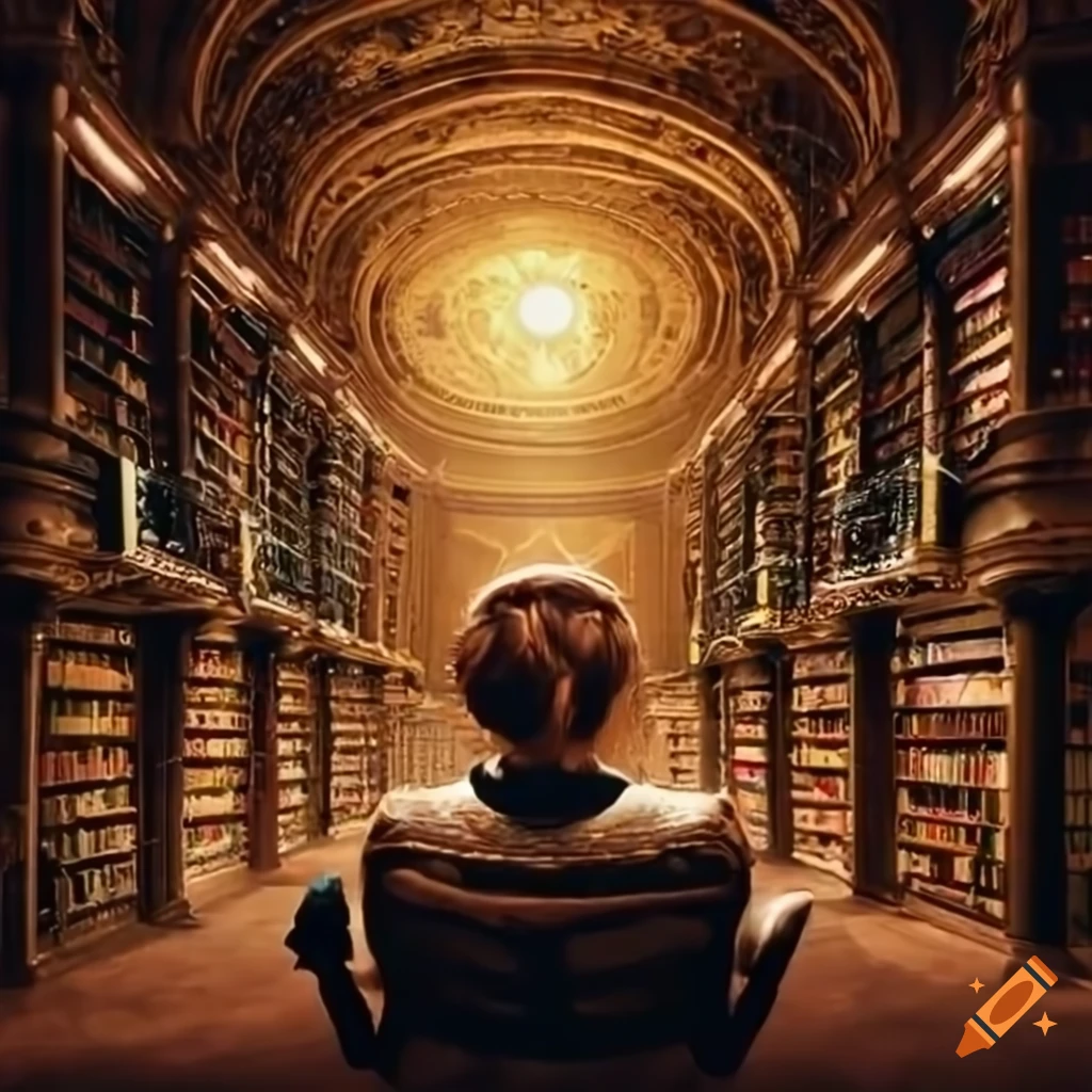 Imagem relacionada a uma biblioteca de dados on Craiyon