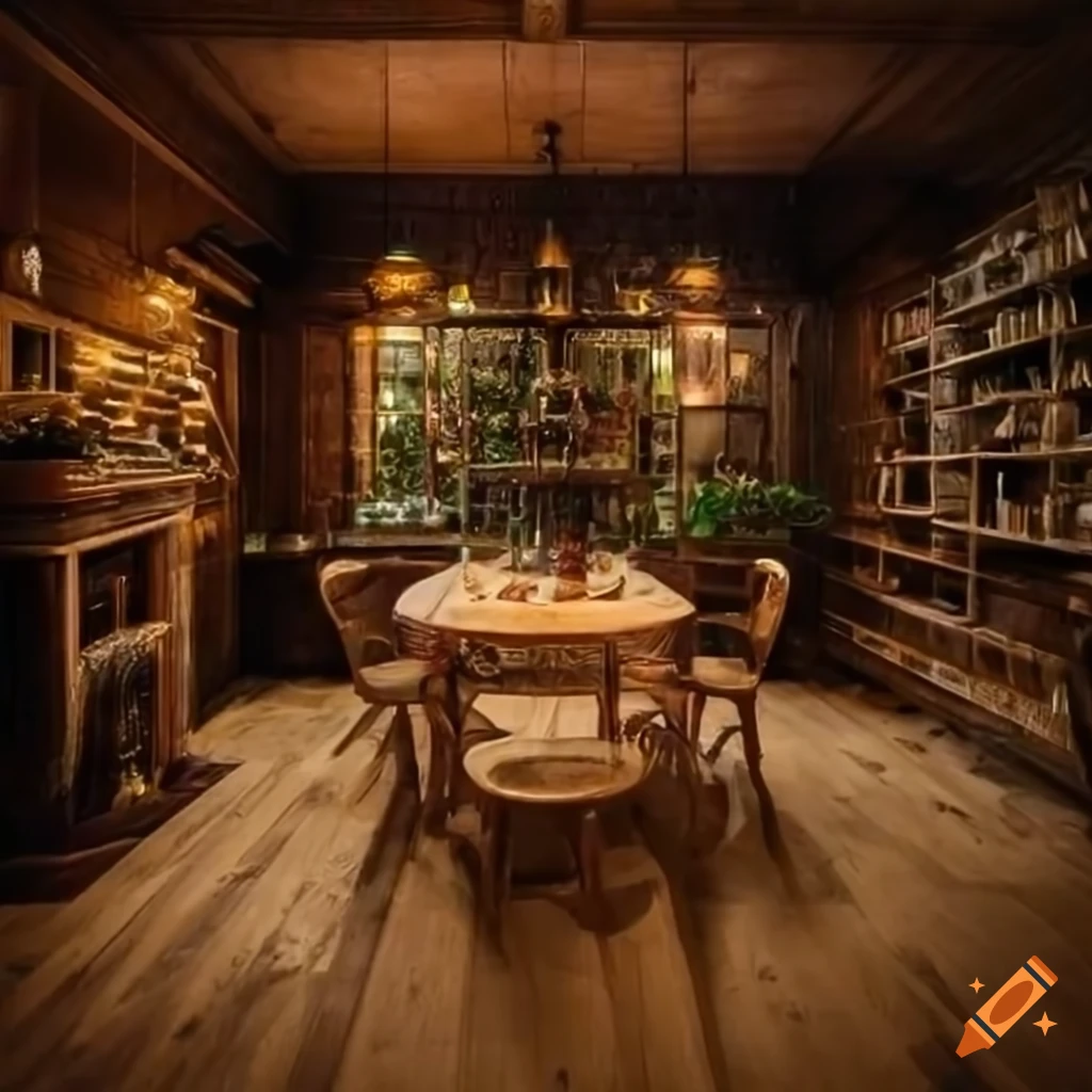 Room for researching herbs and potions in a fantasy setting
