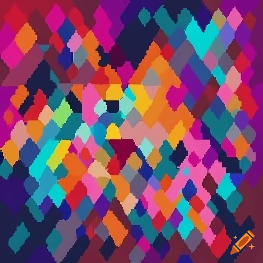 Abstract pixel art on Craiyon