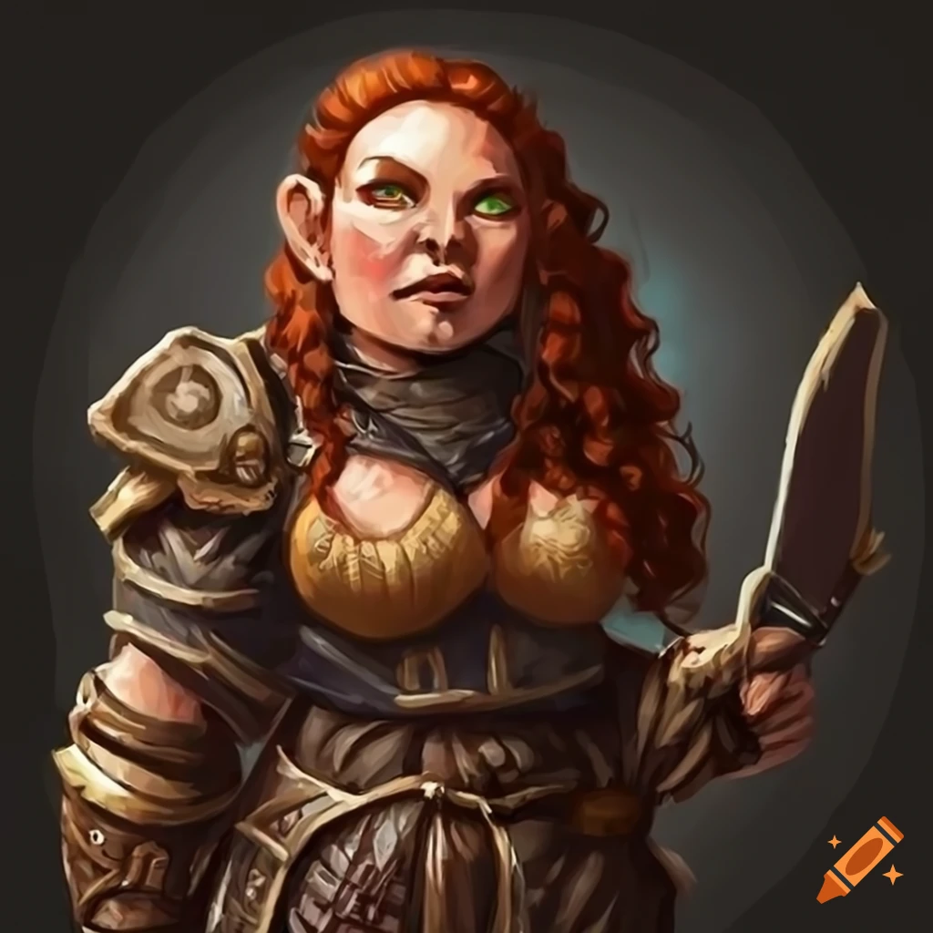 DND female dwarf character
