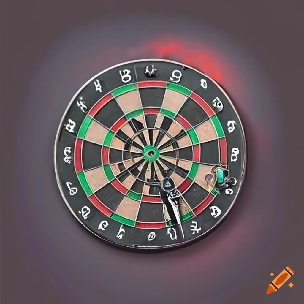 Dartboard with the text 'Bottropally' for professional players