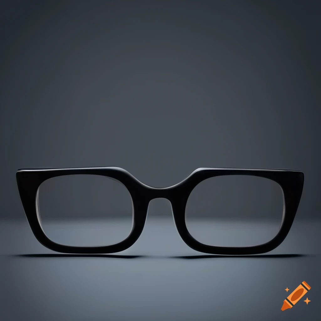 Black-framed glasses on a table in high definition