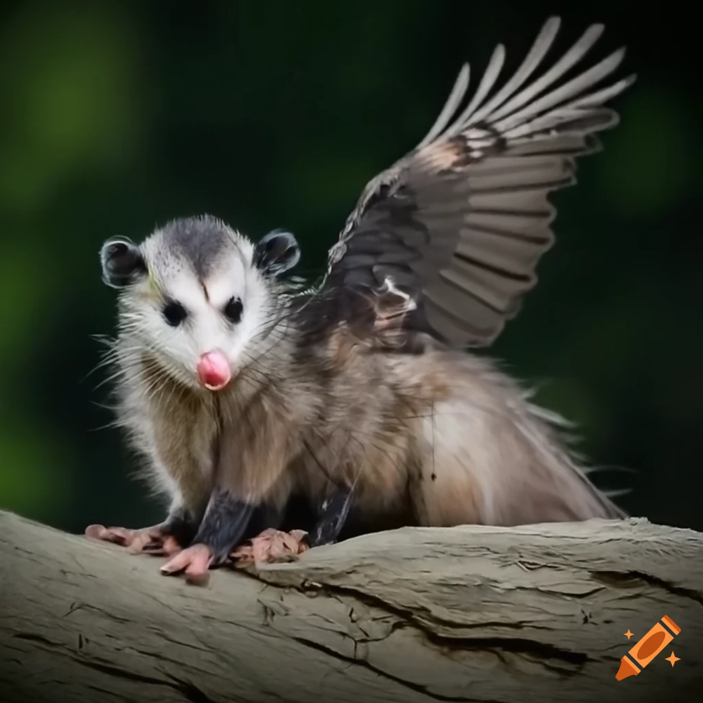 Opossum and eagle hybrid creature