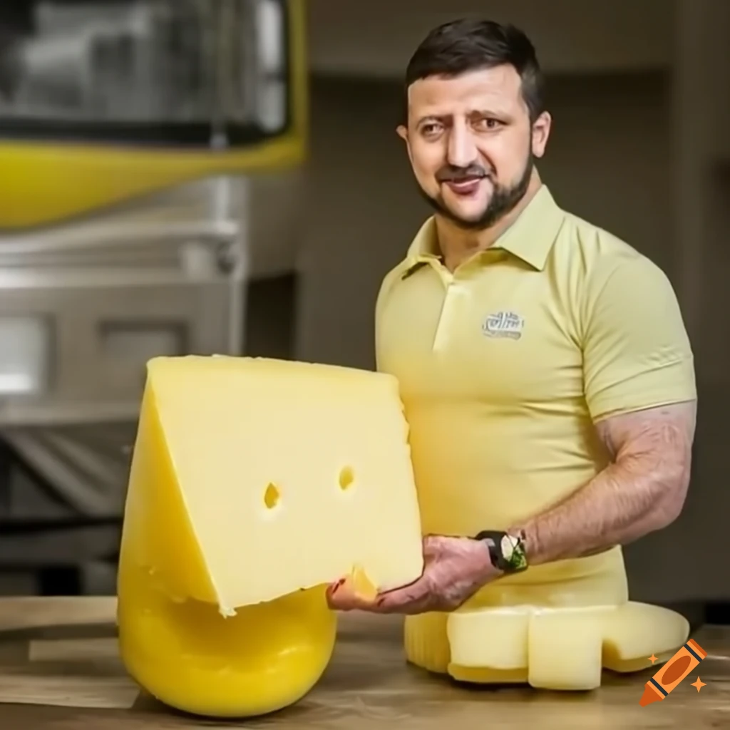 Zelensky with Swiss cheese