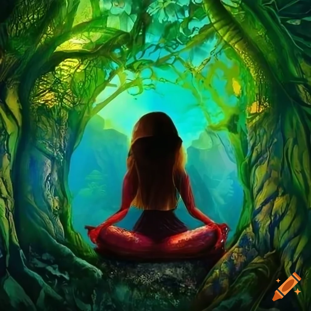 DMT art and nature for birthday invitation
