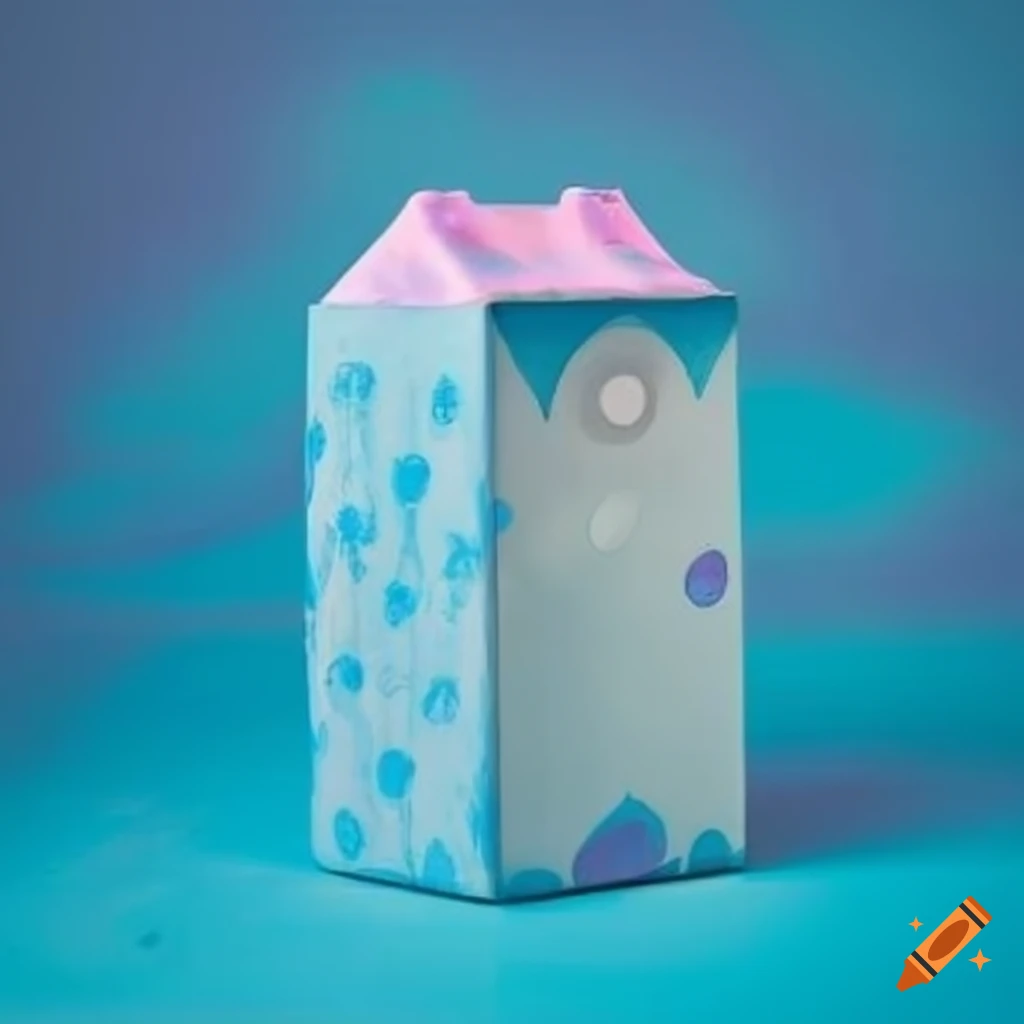 Carton of milk with a new blue design