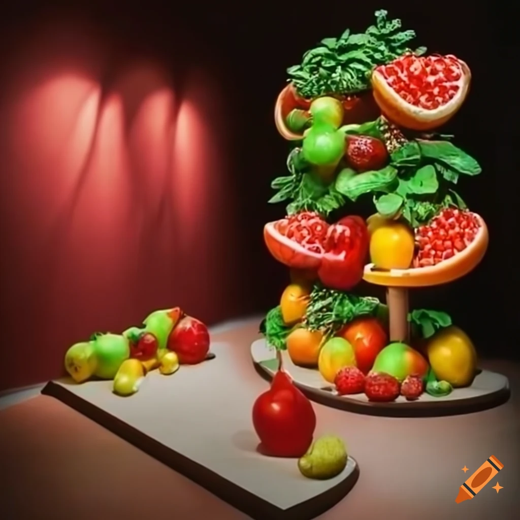 Fruit fun themed artificial forest in Hollywood studio