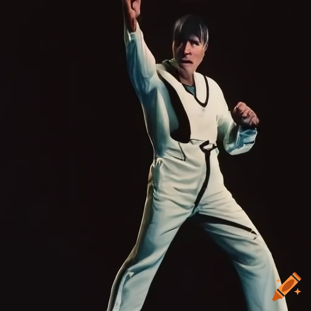 Udo Jürgens in a karate suit