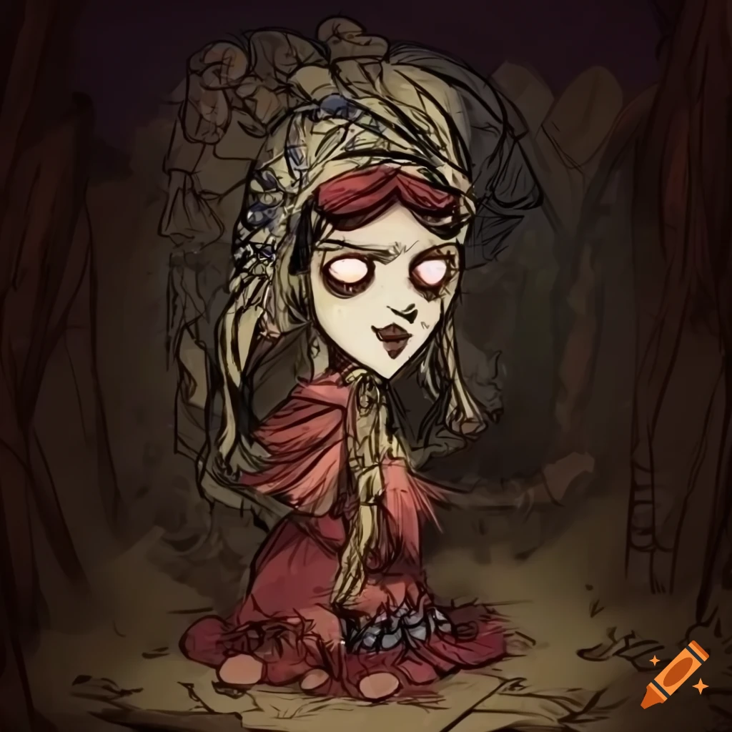 Fortune teller gypsy character inspired by 'Don't Starve'