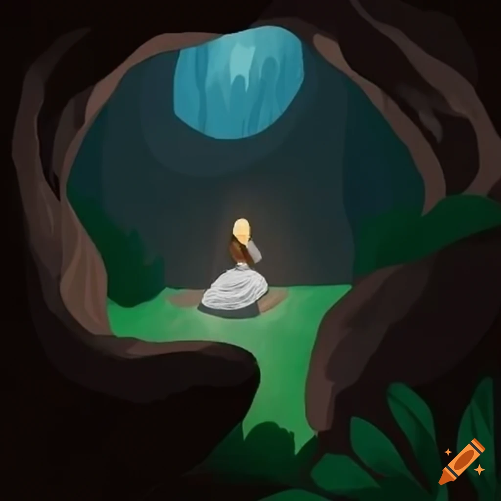 Hat exploring a cave