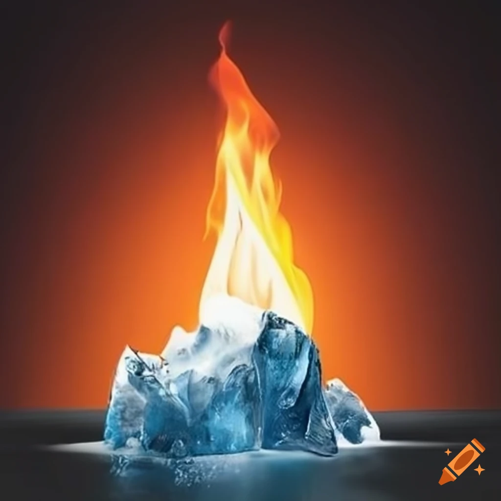 Fire and ice contrast concept