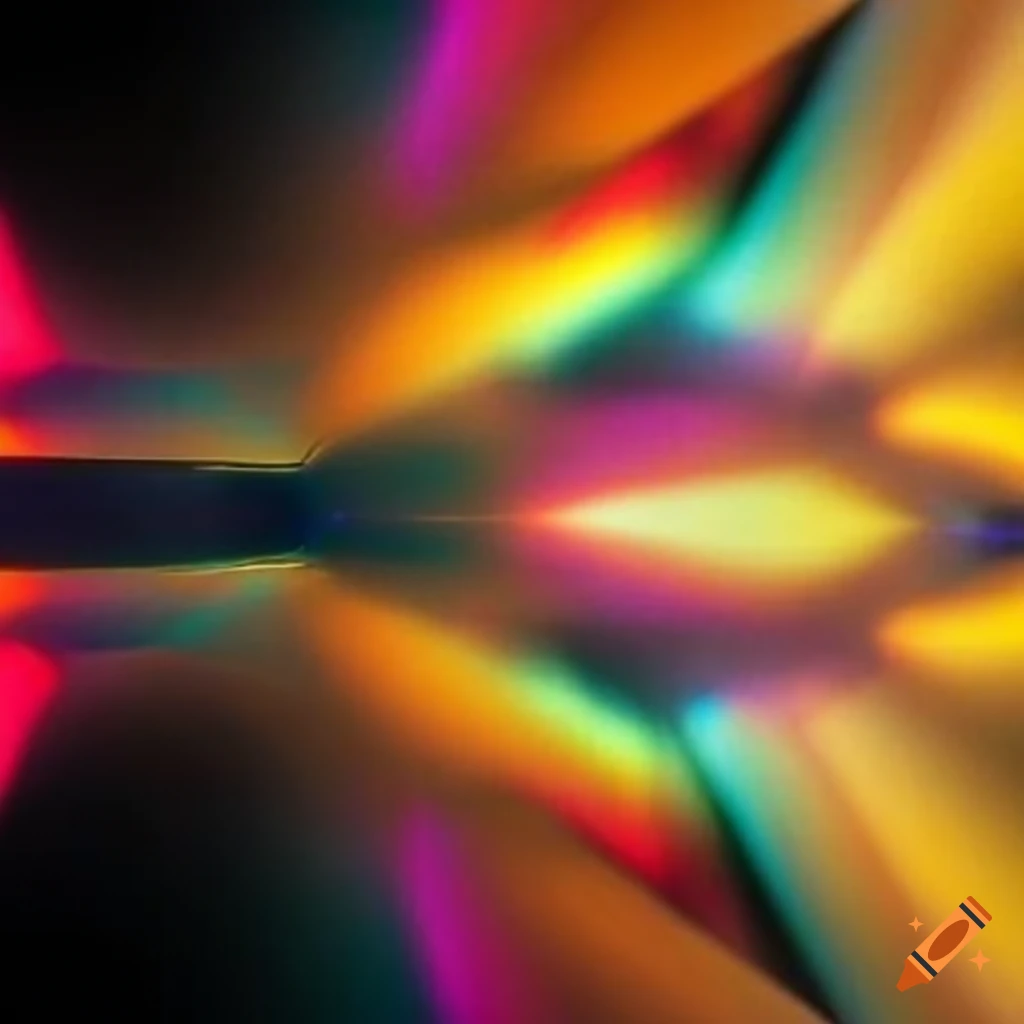 Iridescent prisma flare reflections