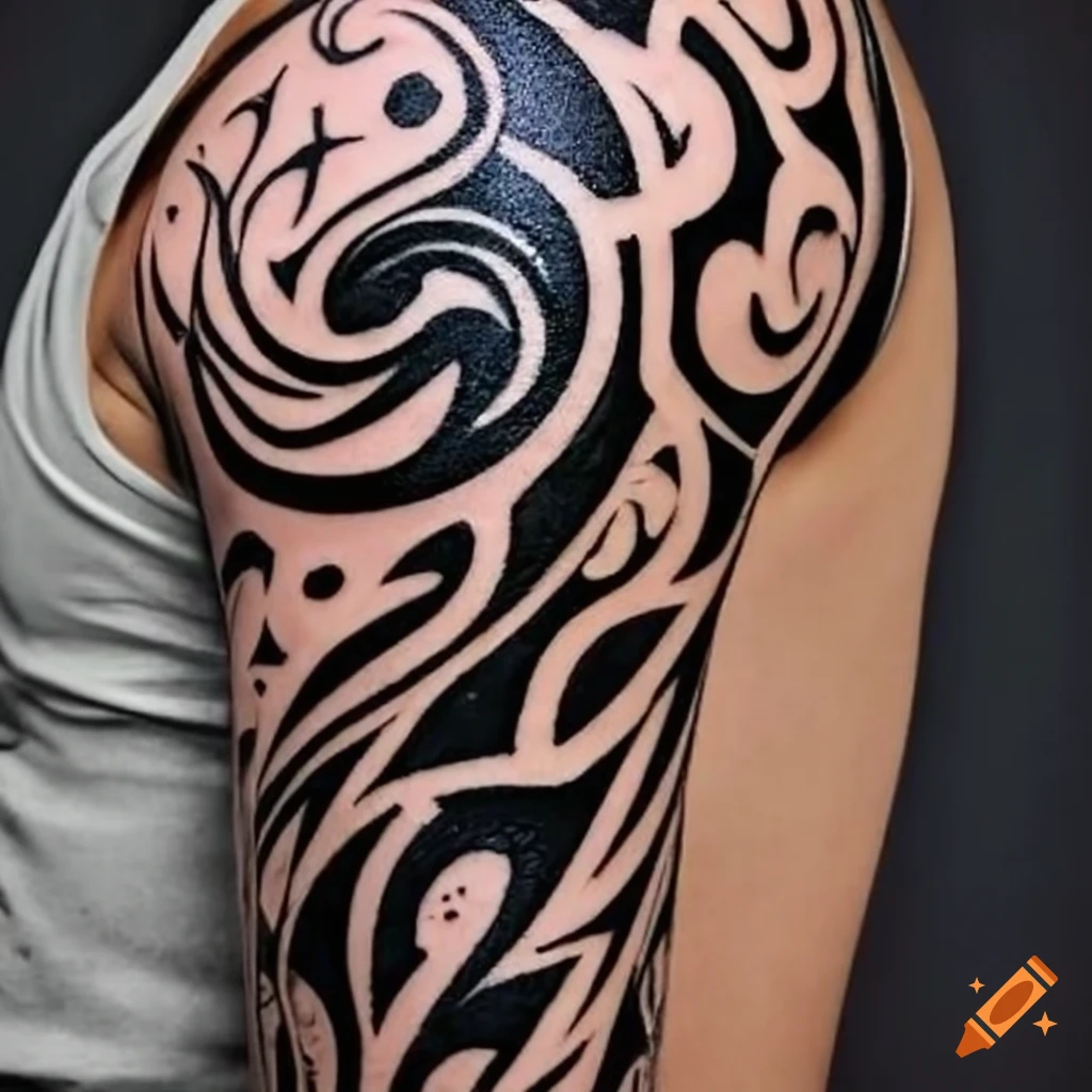 Tribal arm tattoo design