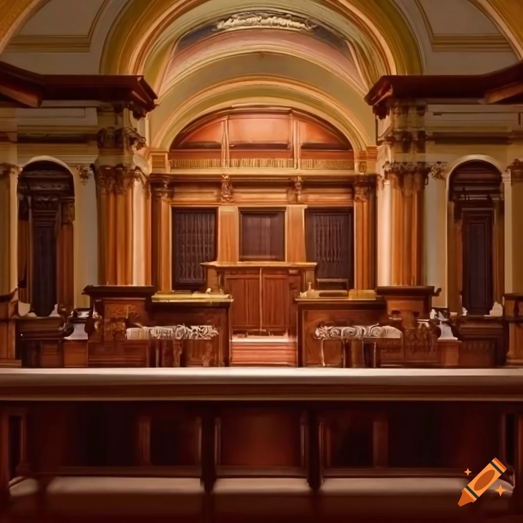 Court room interior on Craiyon