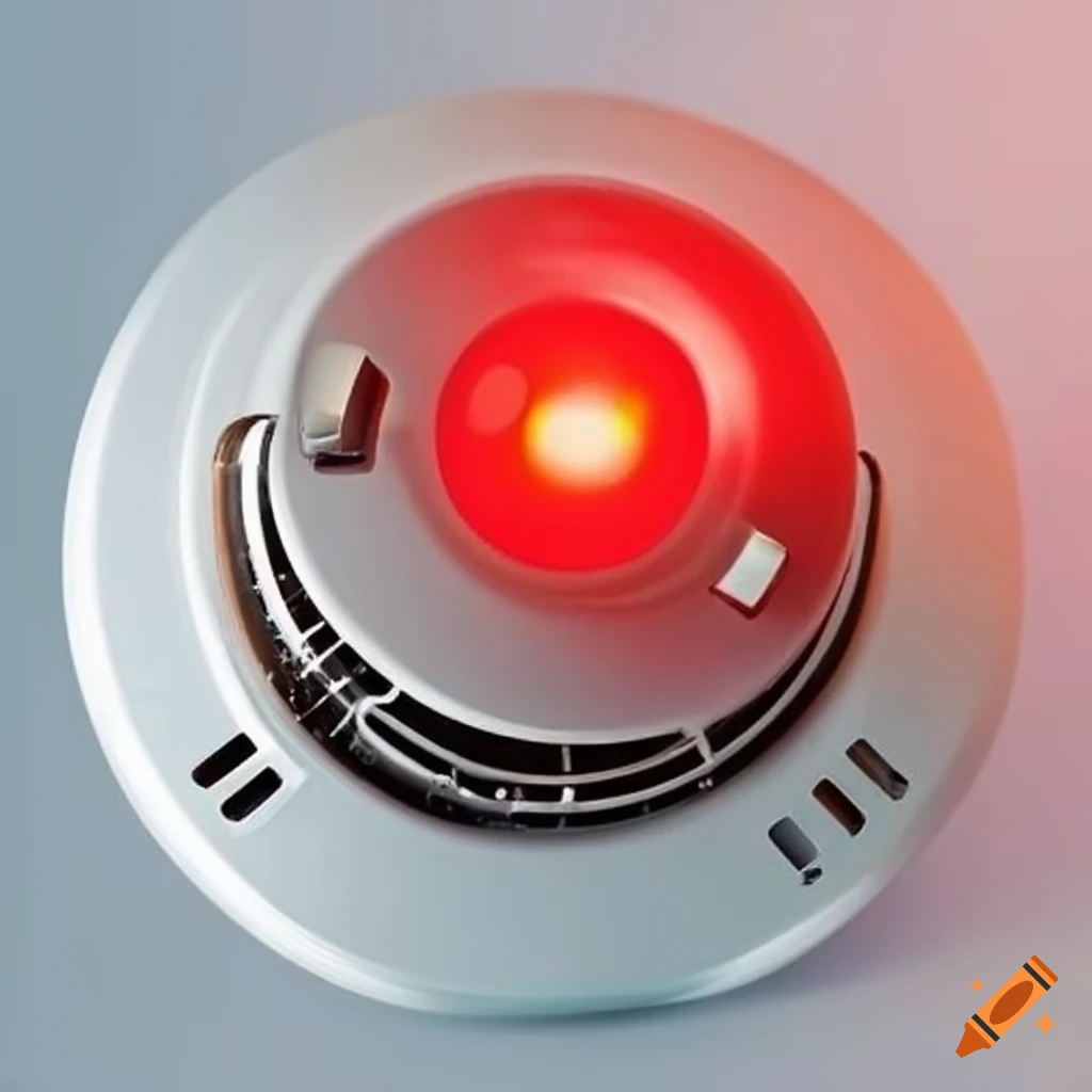 Smoke alarm with red flashing light on Craiyon